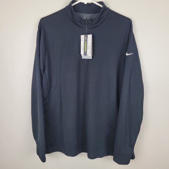 Nike Womens XXL Dri-Fit UV 1/4 Zip Golf Pullover Black NWT - Picture 1 of 6